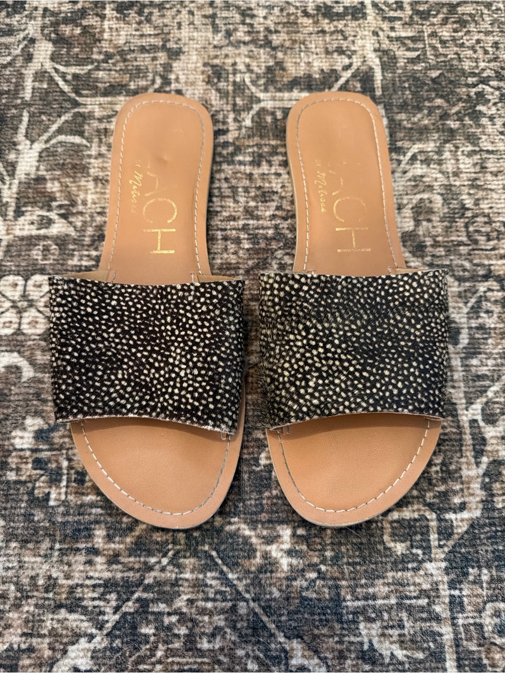 Beach by Matisse Cabana Animal Print Calf Slides